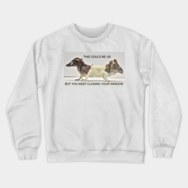 Double Headed Rat Crewneck Sweatshirt by WorldAroundEwe